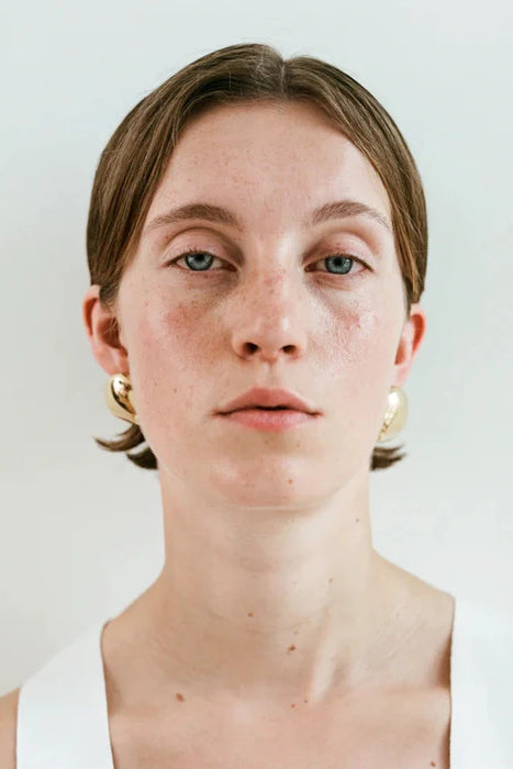 SAPIR BACHAR<br>GOLD PEBBLE EARRIGS