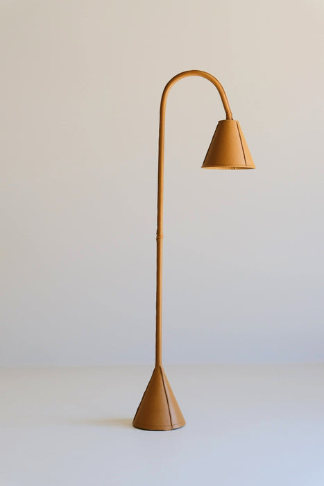 VALENTI<BR>LEATHER FLOOR LAMP