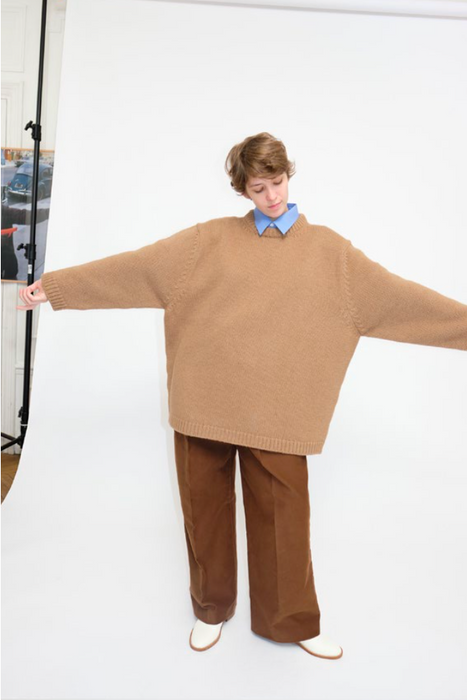 トップス Cristaseya 23AW CAMEL MAXI SWEATER Cristaseya 23AW CAMEL MAXI SWEATER
