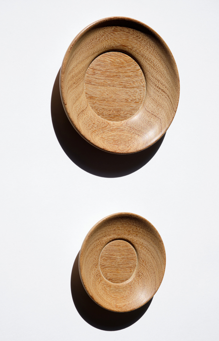 CRISTASEYA<br>SET OF 2 HANDTURNED SMALL PLATE-S