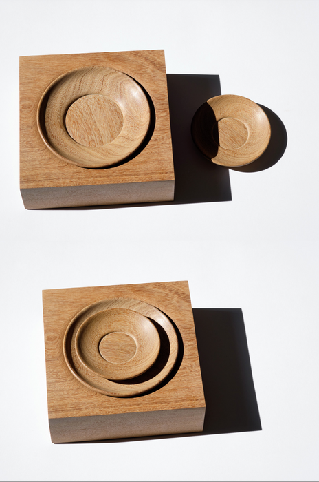 CRISTASEYA<br>HANDTURNED VIDE POCHE <br>in NATURAL WOOD