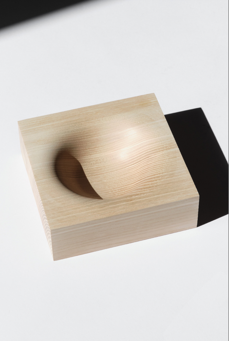 CRISTASEYA<br>HANDTURNED VIDE POCHE<br>in LIGHT WOOD