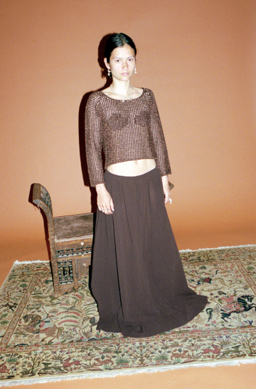 CRISTASEYA WASHI PAPER FISHNET TOPS – PORT