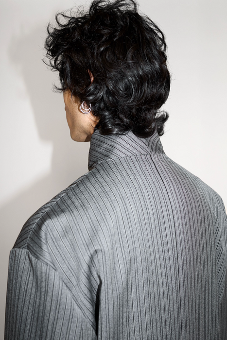 CRISTASEYA<br>OVERSIZED BLAZER<br>in BLACK/WHITE STRIPES