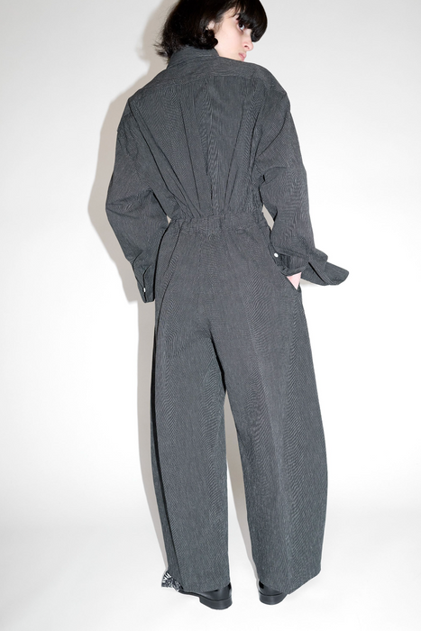 CRISTASEYA<br>MOROCCAN PYJAMA PANTS<br>in BLACK WITH WHITE STRIPES