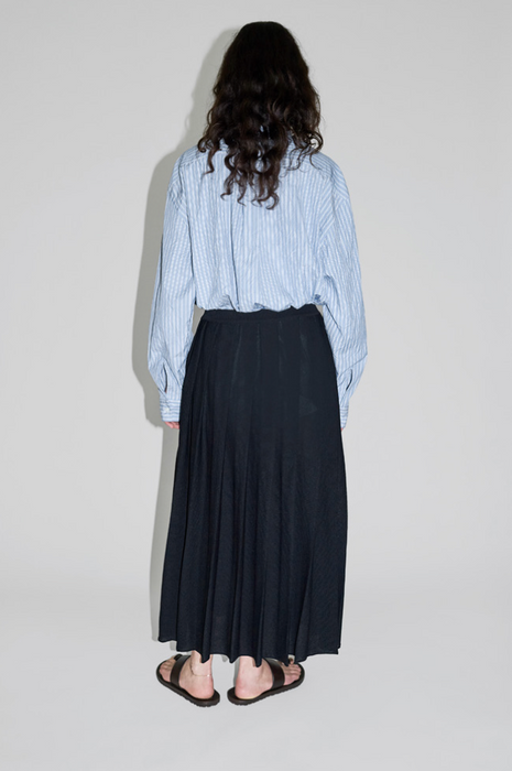 CRISTASEYA<br>WASHI PAPER PLEATED SKIRT<br> in BLACK