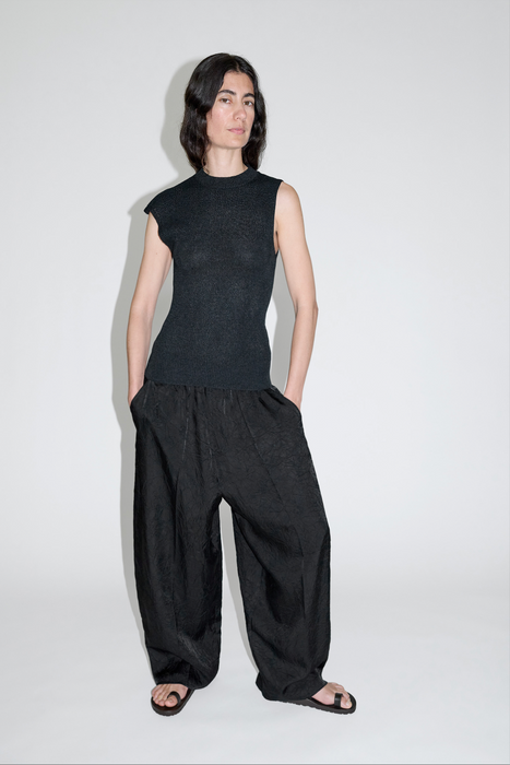 CRISTASEYA<br>WASHI PAPER TOP<br>in BLACK