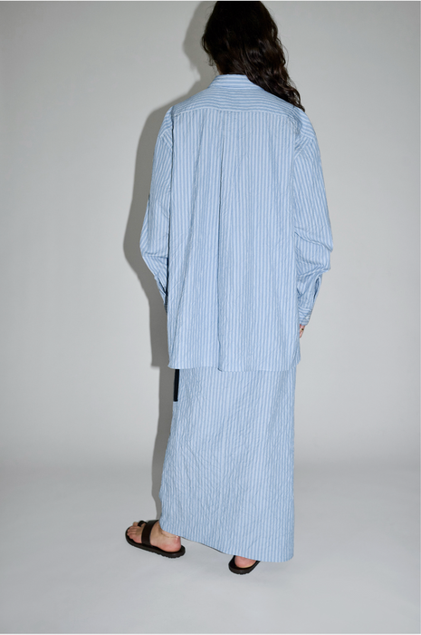 CRISTASEYA<br>PAREO SKIRT<br>in BLUE STRIPED