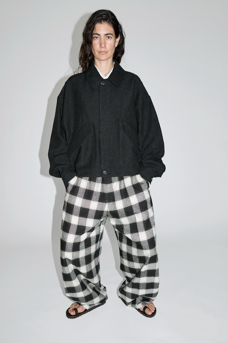 CRISTASEYA<br>MOROCCAN PYJAMA PANTS<br>in BLACK/CREAM CHECKS