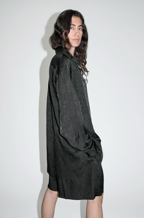 Salvatore Piccolo x CRISTASEYA<br>HANDMADE CLASSIC COLLAR SHIRT<br>in BLACK