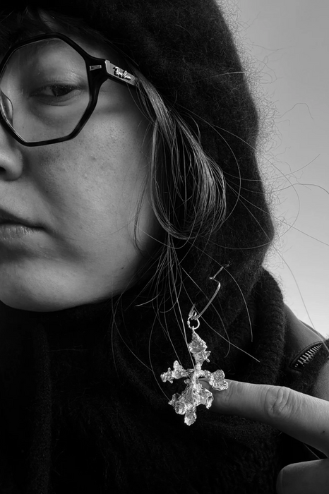 Claudia Lepik<br>ABSTRACT ORCHID BROOCH