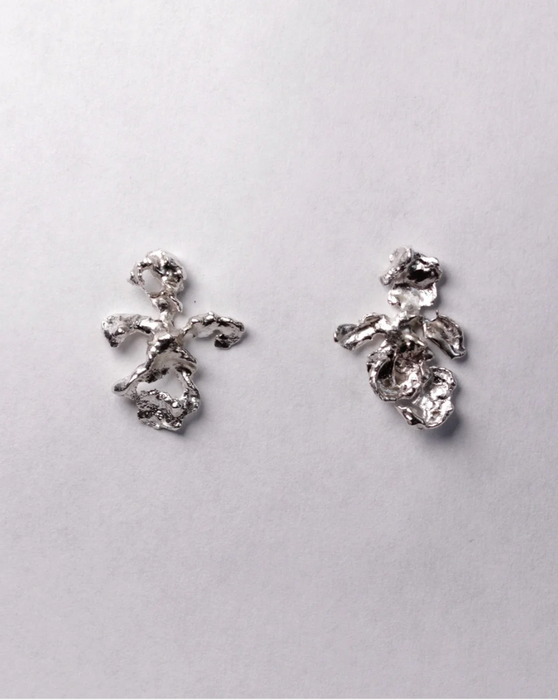 Claudia Lepik<br>SMALL ABSTRACT ORCHID EARRINGS
