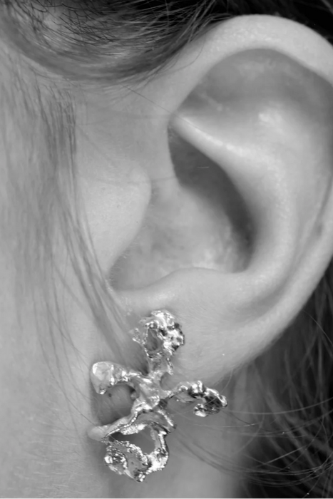 Claudia Lepik<br>SMALL ABSTRACT ORCHID EARRINGS