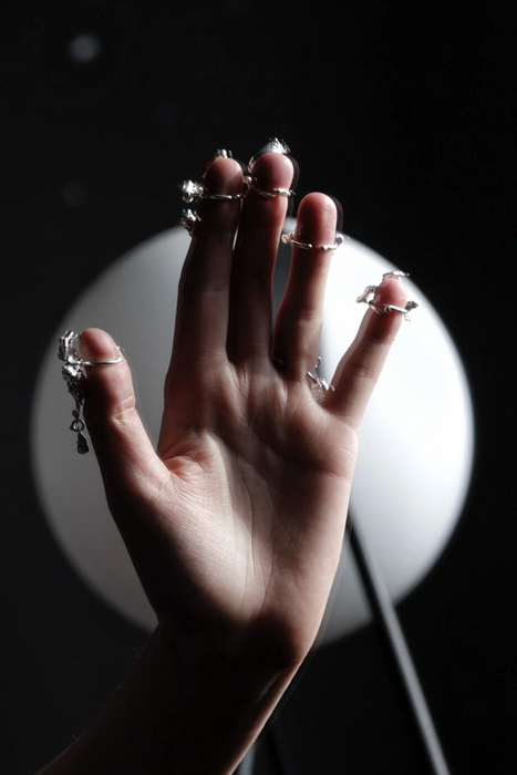 Claudia Lepik<br>ADJUSTABLE ABSTRACT ORCHID RING