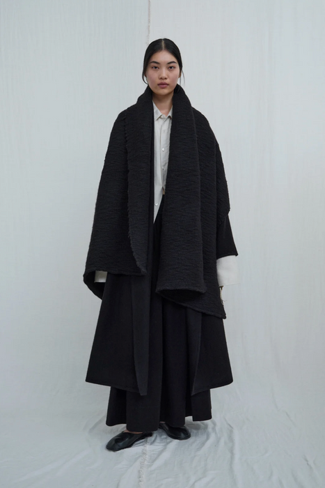 NORLHA<br>HANDSPUN SHEPHERD SCARF<br>in BLACK