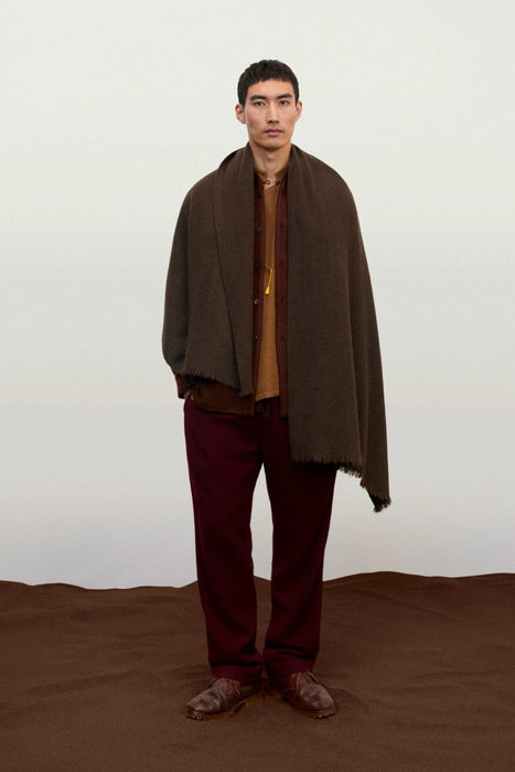NORLHA<br>NET SCARF<br>in NATURAL YAK BROWN