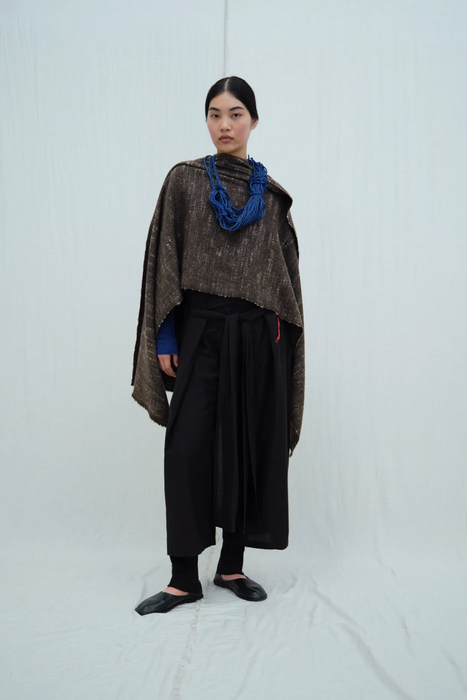 NORLHA<br>HANDSPUN VALLEY  SCARF<br>in NATURAL YAK BROWN