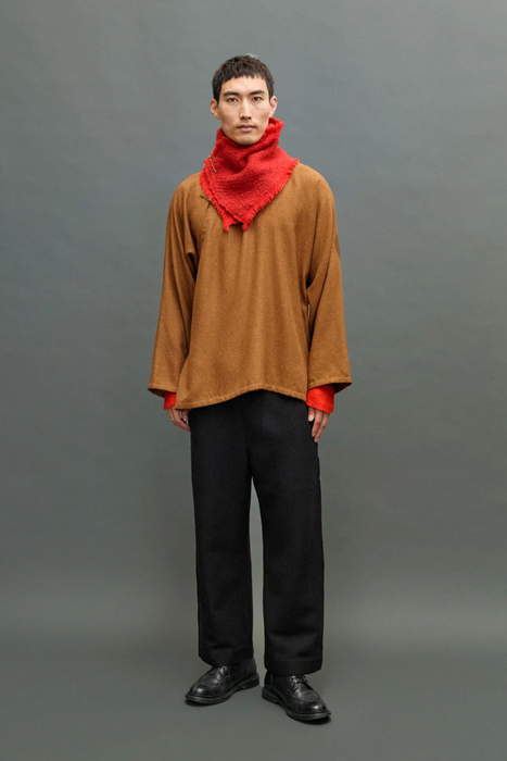 NORLHA<br> HANDSPUN DAWN NECK WARMER <br>in FLAME RED