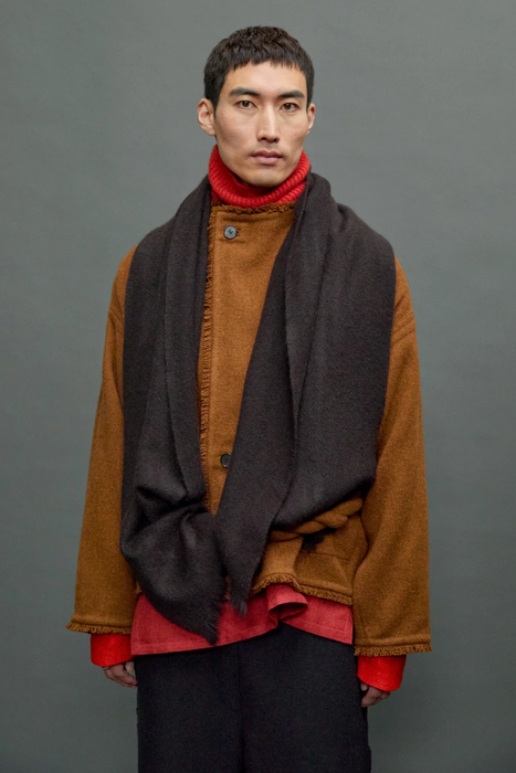 NORLHA<br> NET BOILED SKINNY SCARF <br>in SPRING EARTH