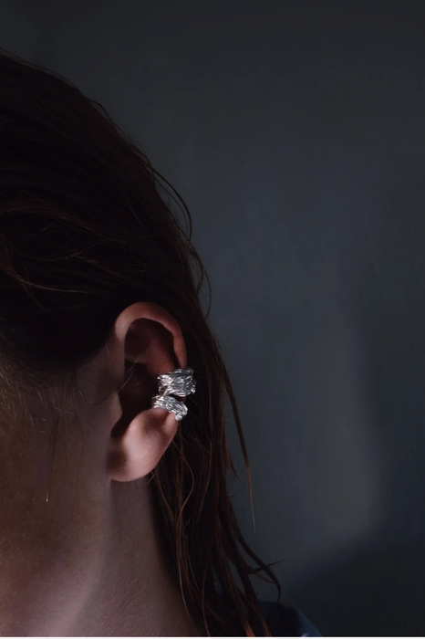 Claudia Lepik<br>MIRA EARCUFF SLIM<br> in SILVER