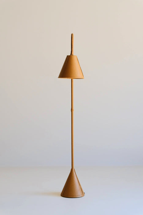 VALENTI<BR>LEATHER FLOOR LAMP