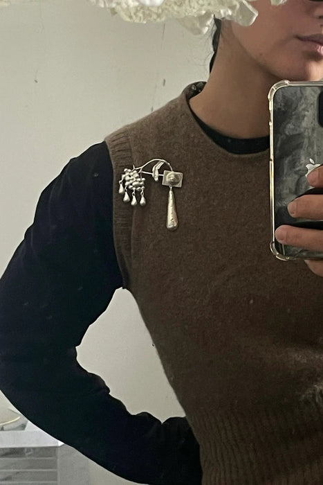 Zoé Mohm<br>DEW CHARMED EYE BROOCH