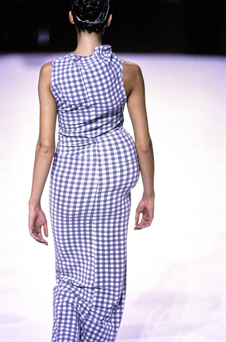 AD1996<BR>robe de chambre COMME des GARCONS<BR>GINGHAM CHECK ”Lumps and Bumps”DRESS