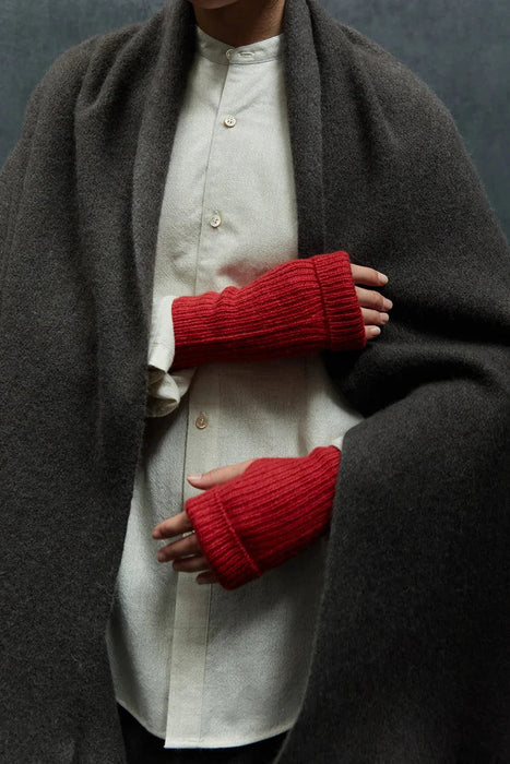 NORLHA<br>CUFFED WRIST WARMERS<br>FLAME RED<br><br>SOLD OUT
