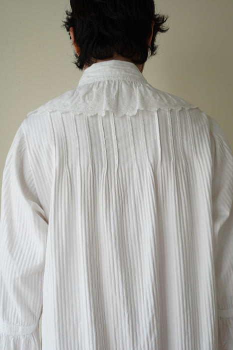 ANTIQUE<BR>ST COTTON FRILL NIGHTGOWN LONG DRESS