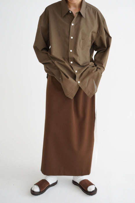 Salvatore Piccolo x CRISTASEYA<br>HANDMADE CLASSIC COLLAR SHIRT<br>in BROWN