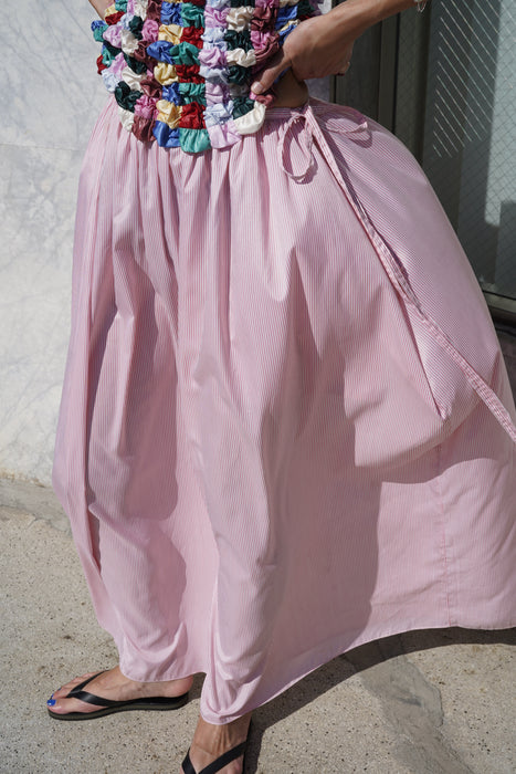 90S GEOFFREY BEENE<BR>STRIPED POCKET SKIRT