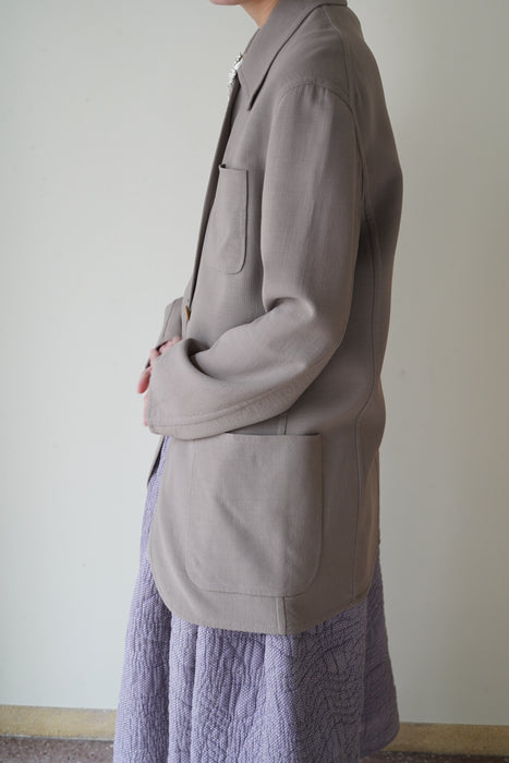 VINTAGE HERMES <br>LIGHTWEIGHT WOOL JACKET
