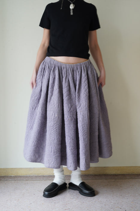 ANTIQUE<BR>QUILTED VOLUME SKIRT