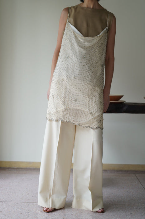 FUMIKA_UCHIDA<BR>HAND BEADED EMBROIDERY SLIP DRESS