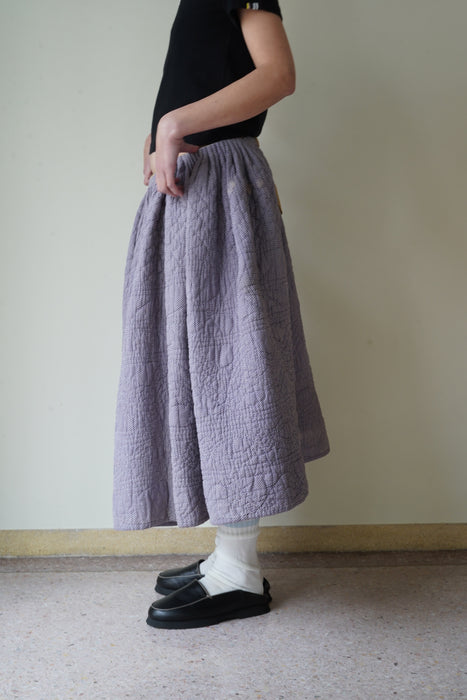 ANTIQUE<BR>QUILTED VOLUME SKIRT