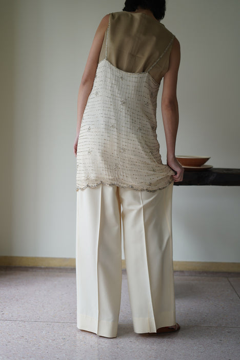 FUMIKA_UCHIDA<BR>HAND BEADED EMBROIDERY SLIP DRESS