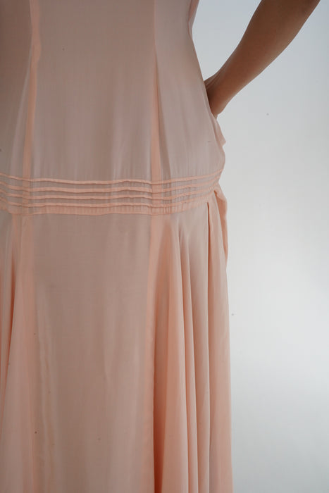 ANTIQUE<BR> SILK LACE DRESS