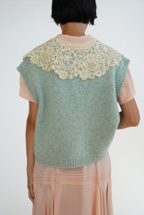 ANTIQUE<BR> SILK LACE DRESS