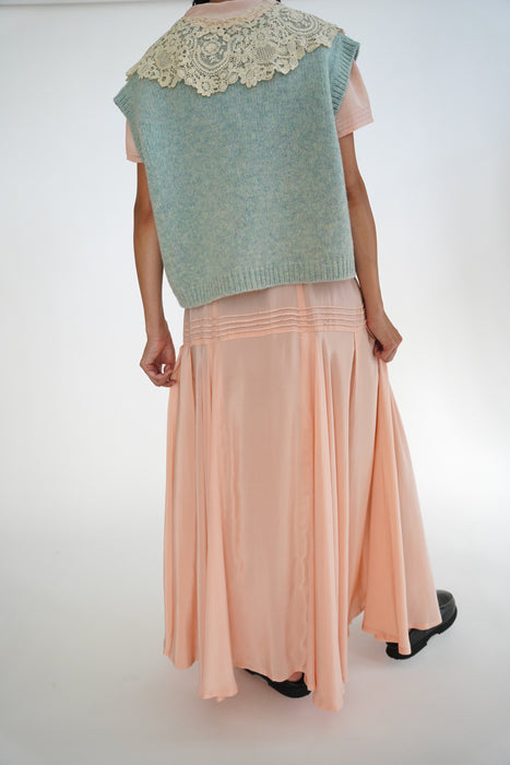 ANTIQUE<BR> SILK LACE DRESS