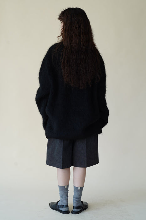 CRISTASEYA<br>VISONE MAXI SWEATER<br>in BLACK