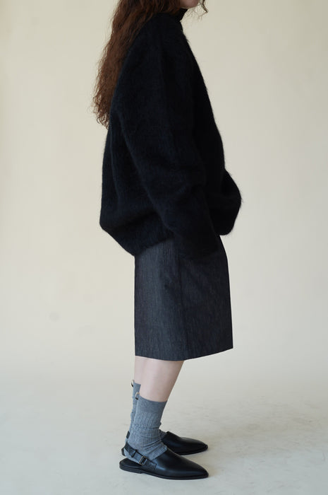 CRISTASEYA<br>VISONE MAXI SWEATER<br>in BLACK