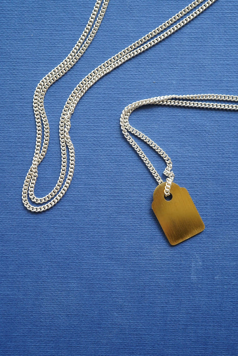 AXEP<br>TAG NECKLACE<br> 2TONE