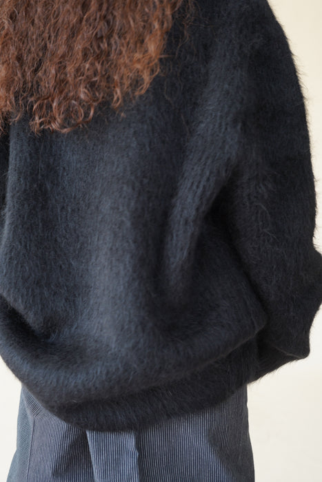 CRISTASEYA<br>VISONE MAXI SWEATER<br>in BLACK