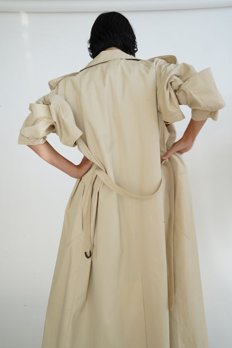 VINTAGE<BR>ANNE MARIE BERETTA<BR>COTTON TRENCH COAT