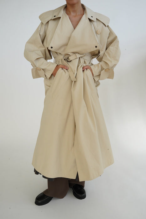 VINTAGE<BR>ANNE MARIE BERETTA<BR>COTTON TRENCH COAT