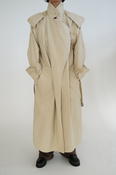 VINTAGE<BR>ANNE MARIE BERETTA<BR>COTTON TRENCH COAT