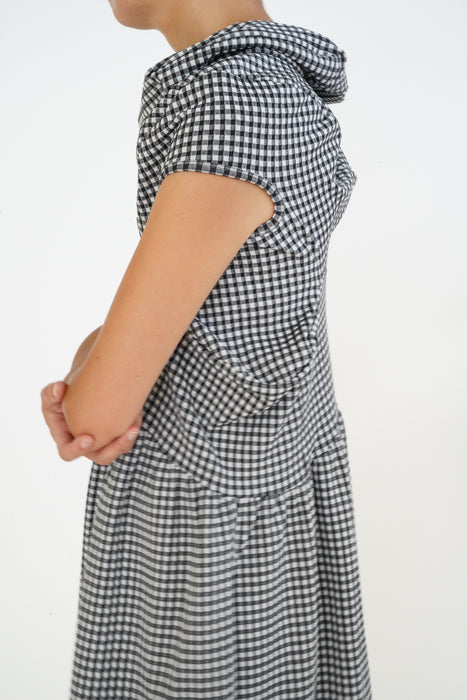 AD1996<BR>robe de chambre COMME des GARCONS<BR>GINGHAM CHECK ”Lumps and Bumps”DRESS
