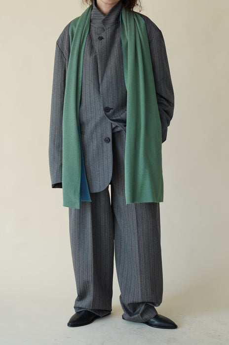 CRISTASEYA<br>OVERSIZED BLAZER<br>in BLACK/WHITE STRIPES