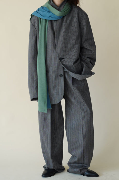 CRISTASEYA<br>SILK CASHMERE DOUBLE SCARF<br>in LIGHT BLUE/SAUGE