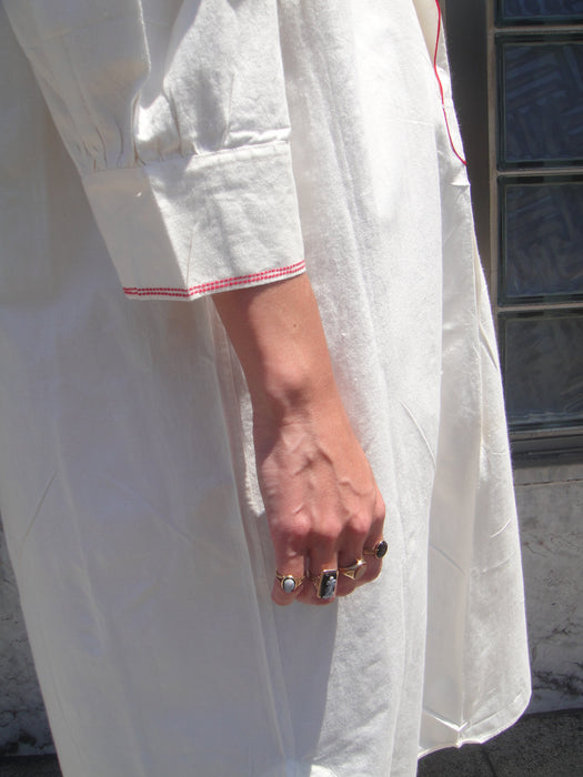 VINTAGE<BR>RED STITCHED SLEEPING DRESS